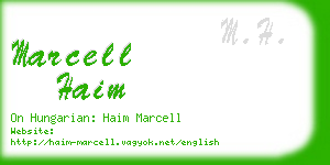 marcell haim business card